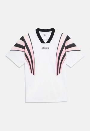 adidas Originals LOOSE BATWING SANTIAGO JUNIOR UNISEX - Nyomott mintás póló - white/bliss pink