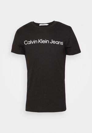 Calvin Klein Jeans CORE INSTITUTIONAL LOGO SLIM TEE - T-shirt med print - zwart