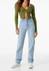 Bershka Jeans straight leg - light-blue denim