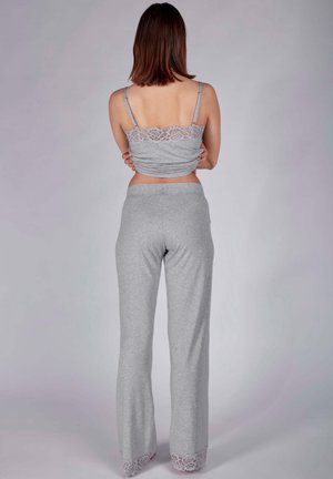 DAMEN HOSE LANG - Pyjama bottoms - stone grey melange