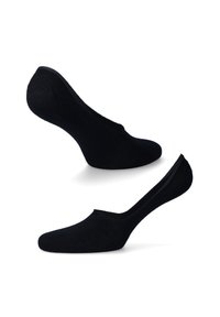 Czarne skarpetki do kostek o gładkiej fakturze, niskim kroju oraz wzmocnionym pięcie i palcach dla zwiększenia trwałości. Lekka i oddychająca tkanina.
