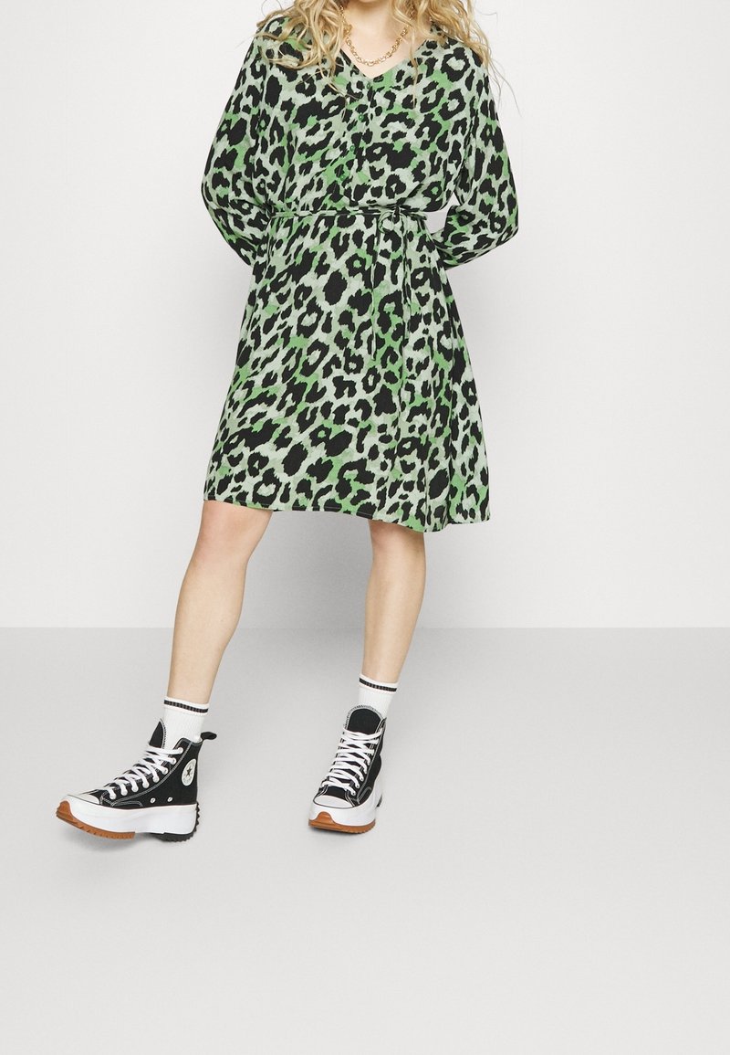 green altered state dress Ganni Green Leopard Print Dress, IT34 - BOPF main image 1