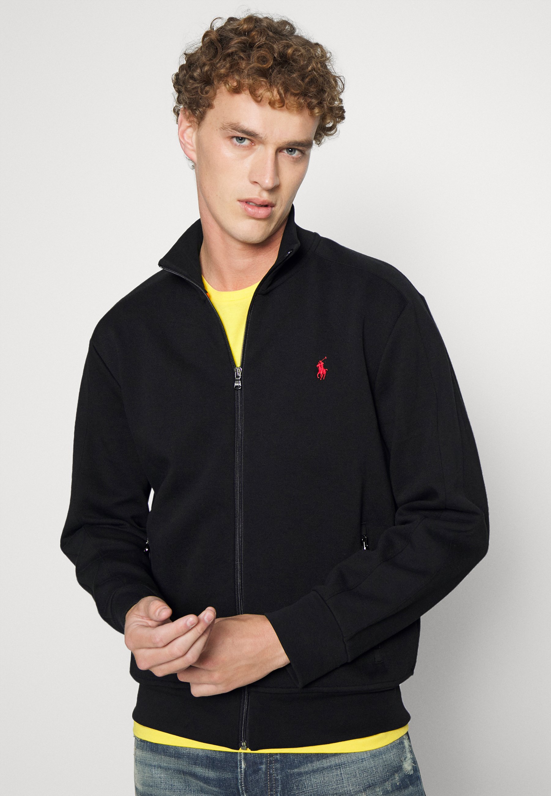 Polo Ralph Lauren TRACK LONG SLEEVE - Sudadera con cremallera - black/negro  - Zalando.es