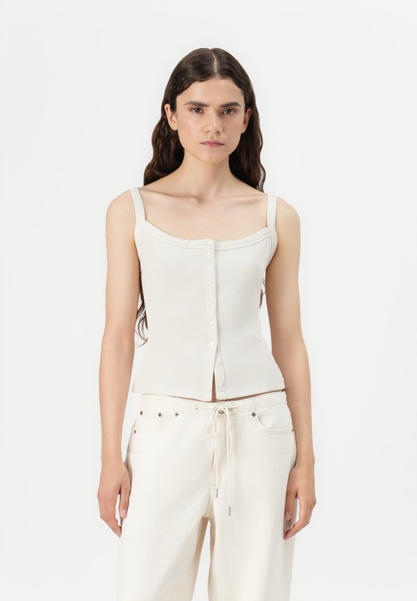 BARE POWDERED BUTTON THROUGH BOY TANK - Top