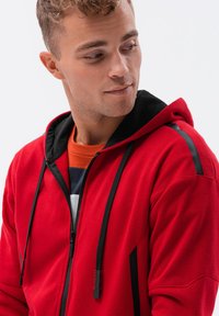 Ombre Felpa con zip - red