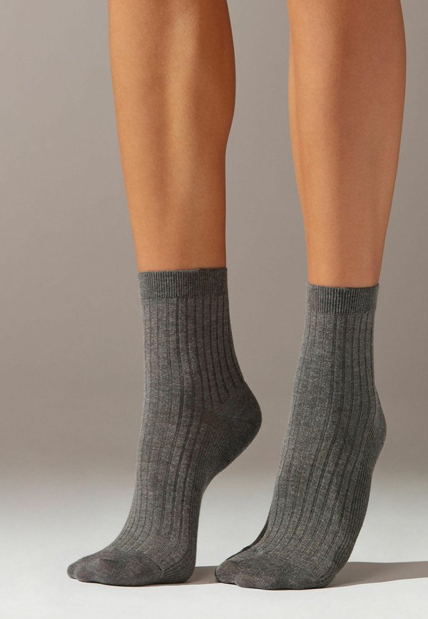 Socken - grau grigio medio melange