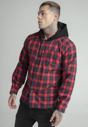 HOODED SHIRT - Košile - red/black