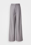 TROUSERS - Hlače - grigio melange/gessato neve