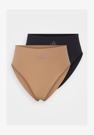 adidas Sportswear 2 PACK - Slip - toasted almond/black