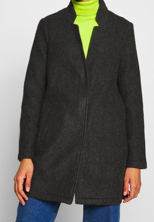 Cappotto corto - mottled dark grey
