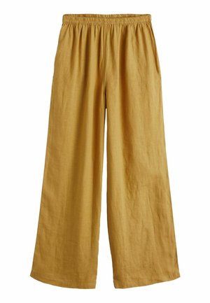 WIDE LEG - Püksid - mustard yellow