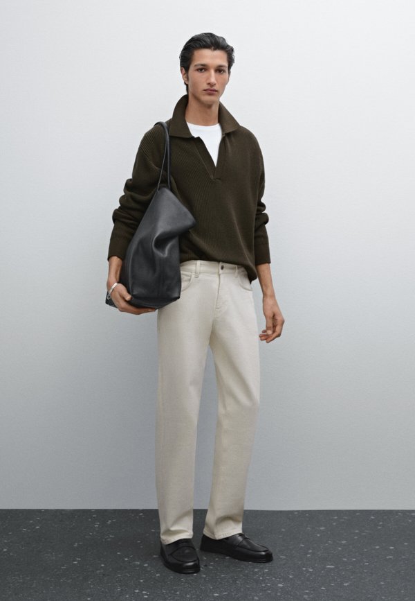 TAPERED - Slim fit jeans - beige2