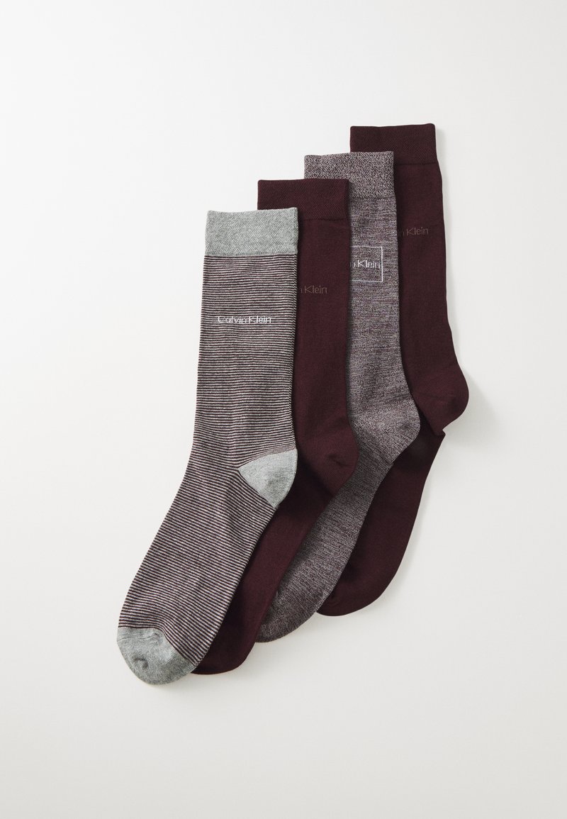 Calvin Klein Underwear MEN SOCK LOGO GIFTBOX 4PACK - Calze - fudge/grey combo