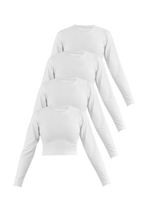 4 PACK CROP - Langarmshirt - weiß