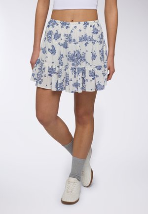 MINI BALZE PAISLY - Gonna a campana - var bianco lana