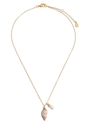 SPIRAL SHELL AND PEARL - Necklace - white gold coloured