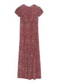 LONG FLORAL WITH OPENING - Velika haljina - bordeaux