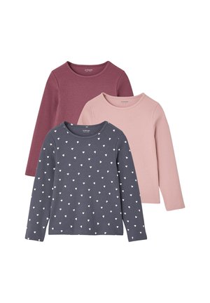 Vertbaudet, VERTBAUDET 3ER-PACK SHIRTS MIT LANGEN ÄRMELN MÄDCHEN BASIC - Langarmshirt - tinte
