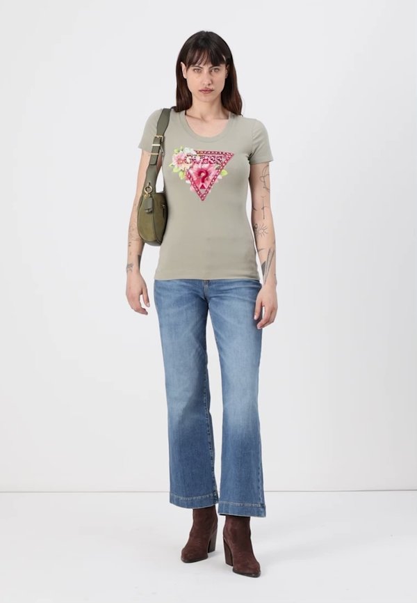 Print T-shirt - sage leaf2