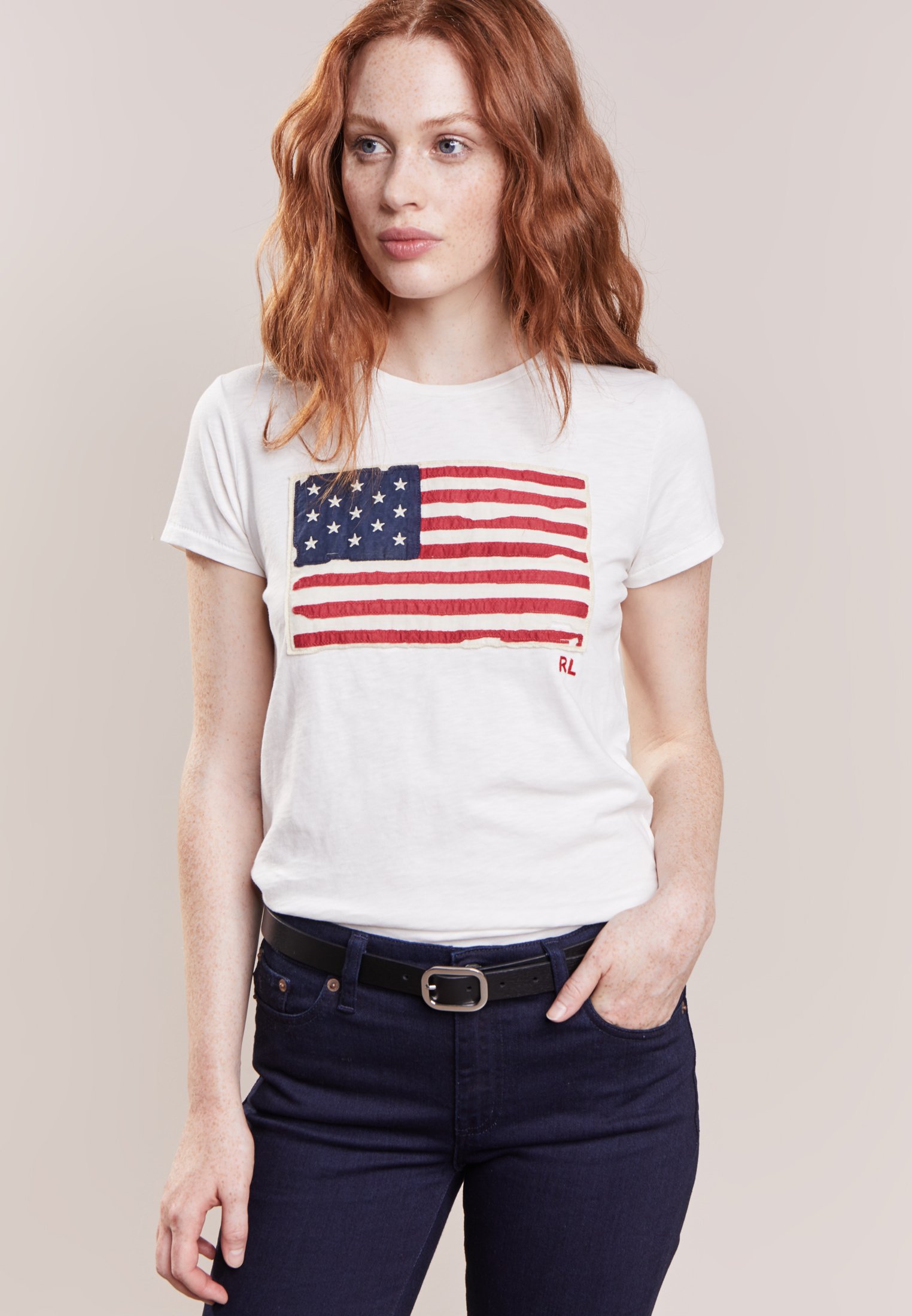 american flag printed t shirt