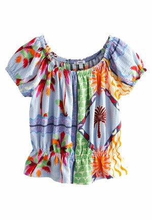 Blus - bright tropical print