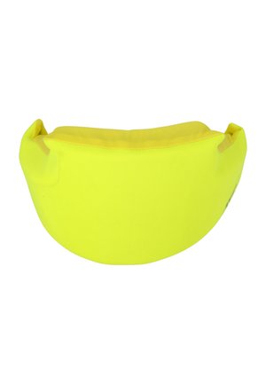 Lys gul pude med et buet design. Blødt stof med en glat tekstur. Enderne er svagt forhøjede, hvilket giver ergonomisk støtte.