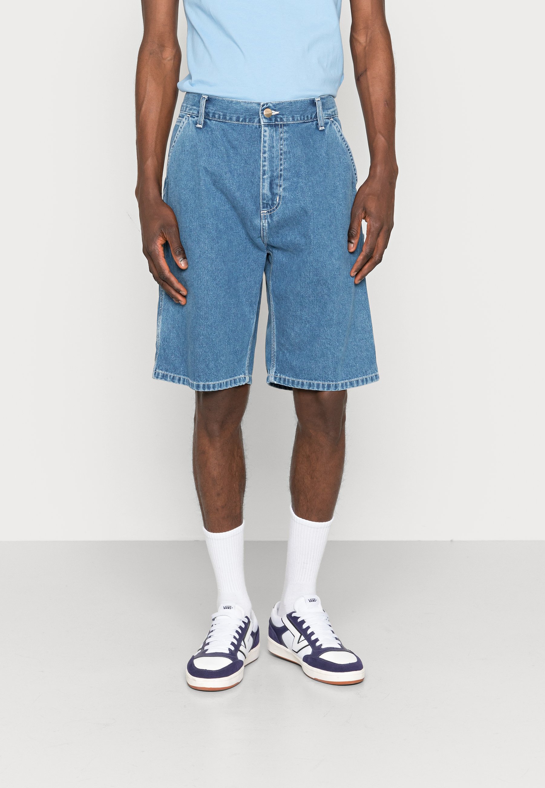 Carhartt WIP RUCK SINGLE KNEE NORCO - Denim shorts - blue stone  washed/stone blue denim - Zalando.co.uk