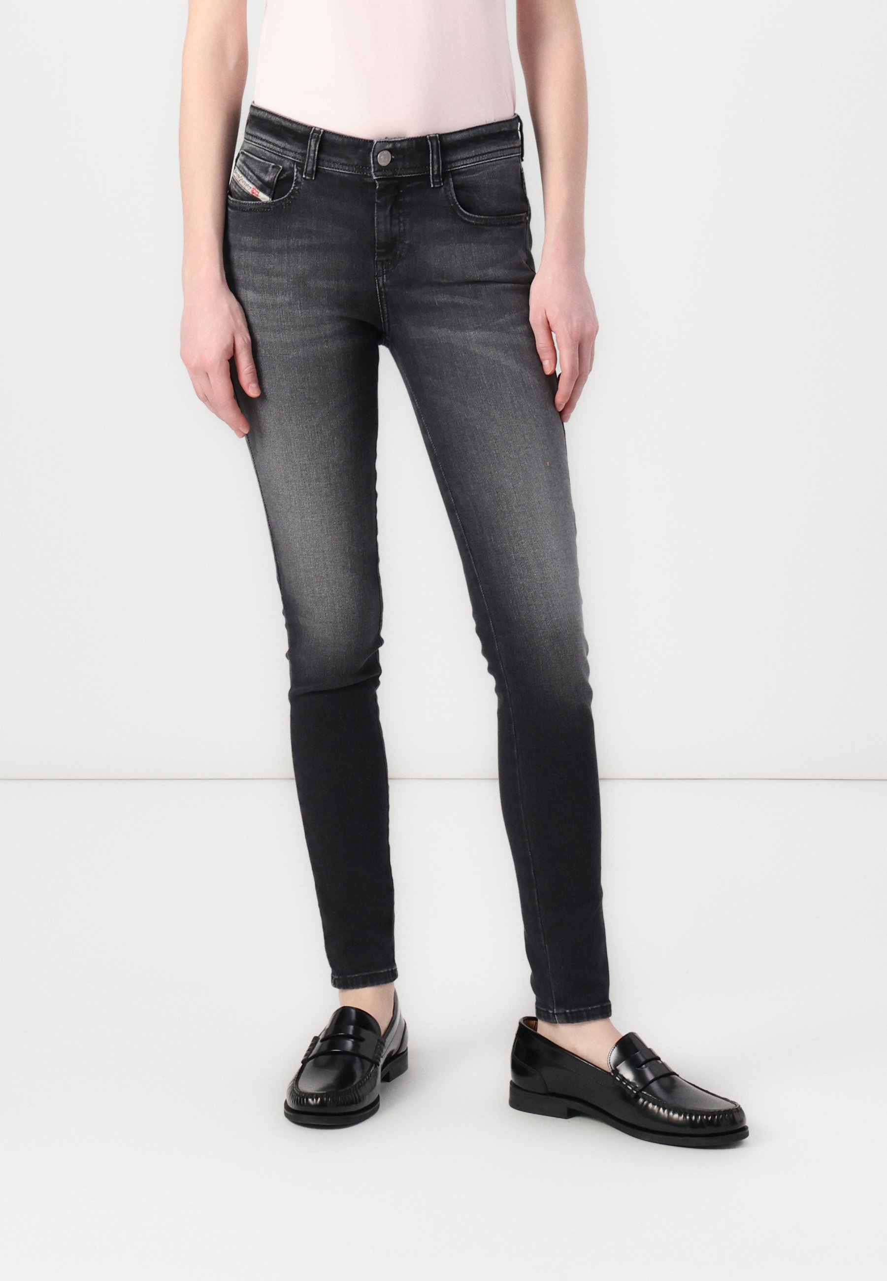 Diesel SLANDY - Jeans Skinny Fit - 02/black denim - Zalando
