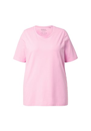 Ulla Popken, T-SHIRT, A-LINIE, RUNDHALSAUSSCHNITT, HALBARM - T-Shirt basic - classic pink
