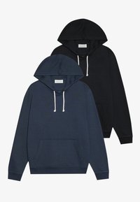 2 PACK - Sweat à capuche - dark blue/black