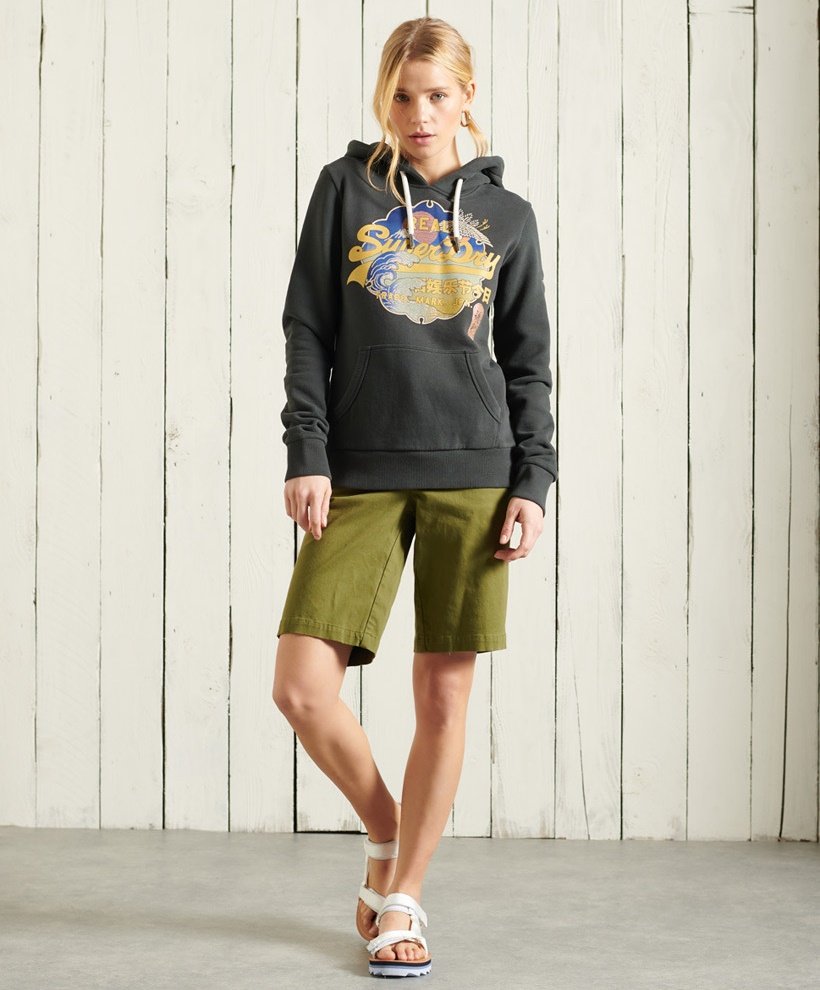 Superdry VINTAGE ITAGO BRUSHED - Felpa con cappuccio - washed black/nero -  Zalando.it