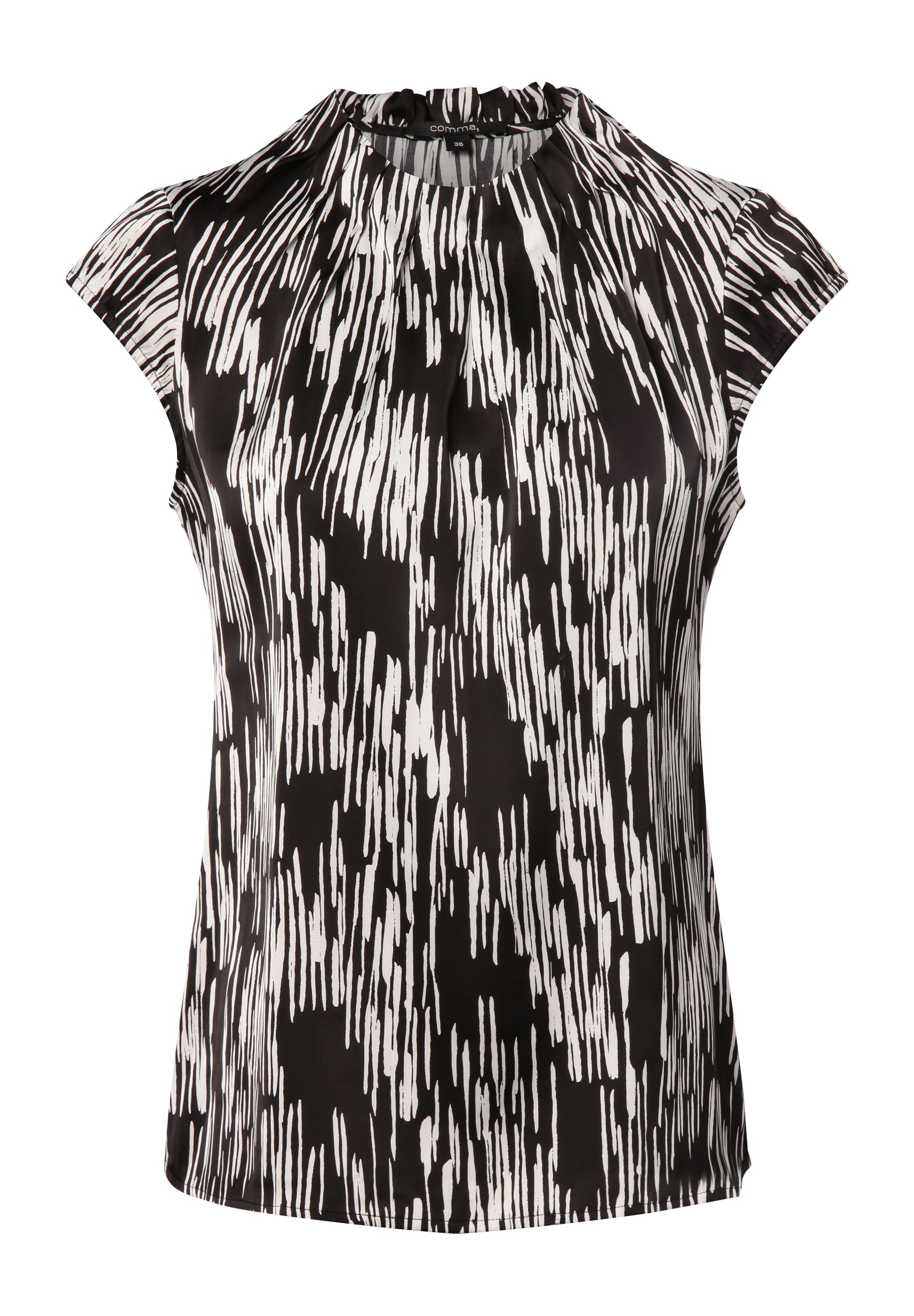 comma Camicetta schwarz weiß/nero Zalando