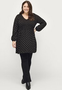 Ellos Plus collection Túnica - schwarz bedruckt
