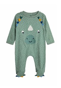 JoJo Maman Bébé DINO APPLIQUE - REGULAR FIT - Overal na spanie - duck egg