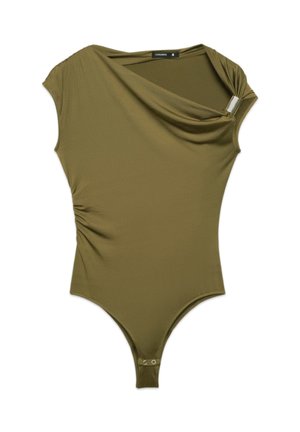 Terranova, ASIMMETRICO CON DETTAGLIO ANELLO - T-shirt con stampa - oliva scuro