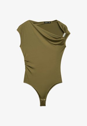 Terranova, ASIMMETRICO CON DETTAGLIO ANELLO - T-shirt con stampa - oliva scuro