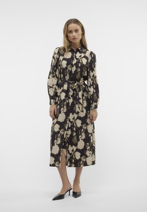 Vero Moda VMCELINA SHIRT DRESS - Tričkové šaty - black