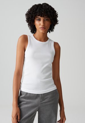 SLIM FIT RIB - Top - white
