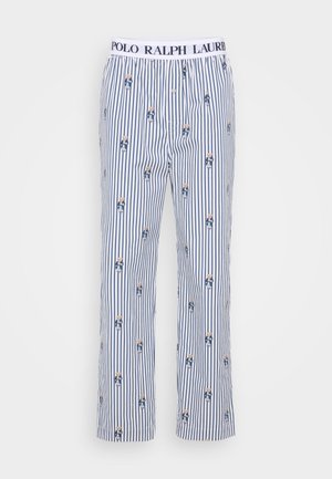 Polo Ralph Lauren SLEEP BOTTOM - Pyjama bottoms - white/dark blue