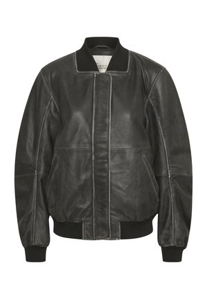 My Essential Wardrobe Leather jacket - medium grey retro wash