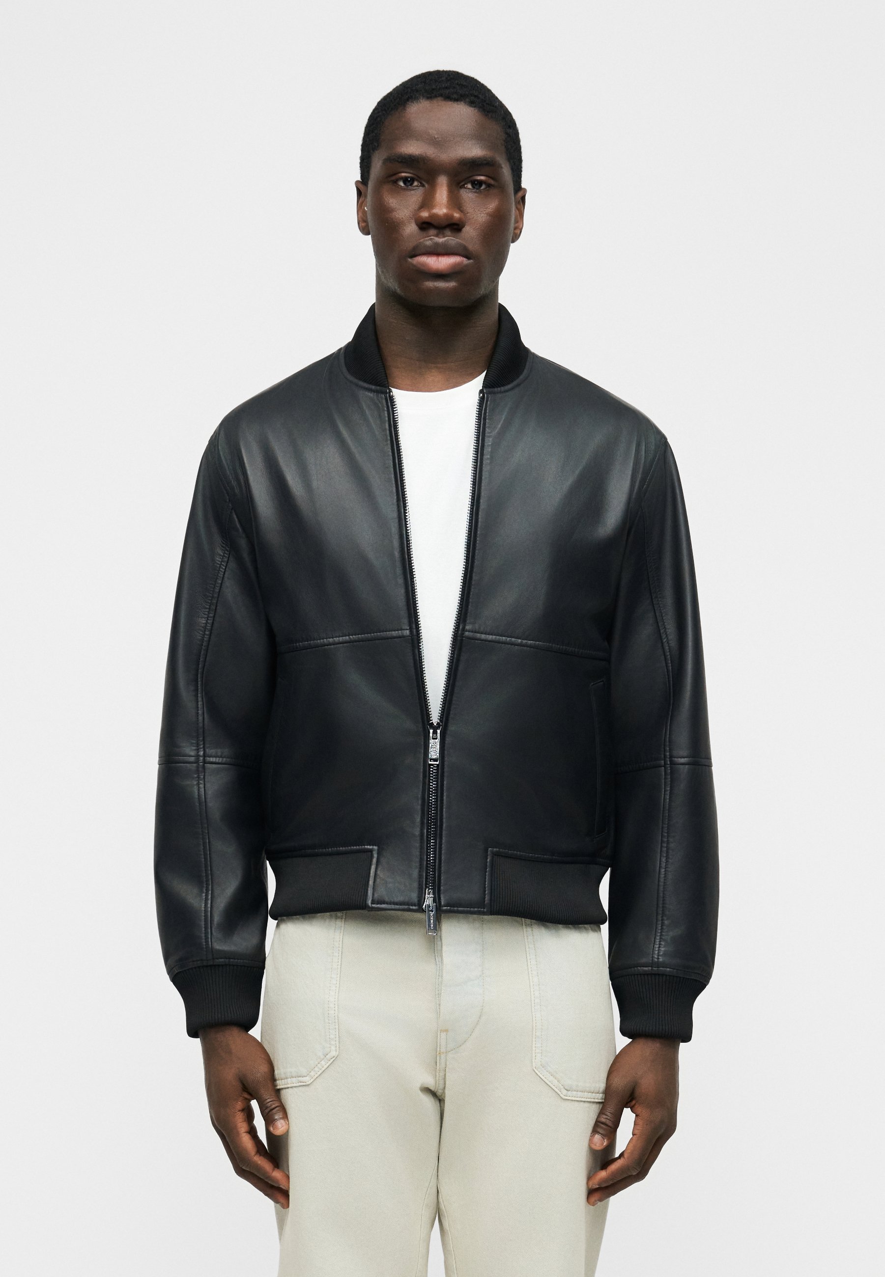 Diesel KRIXY - Leather jacket - black - Zalando