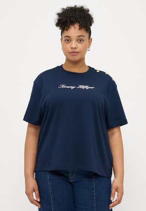 SCRIPT TEE - Μπλουζάκι με στάμπα - dark night navy