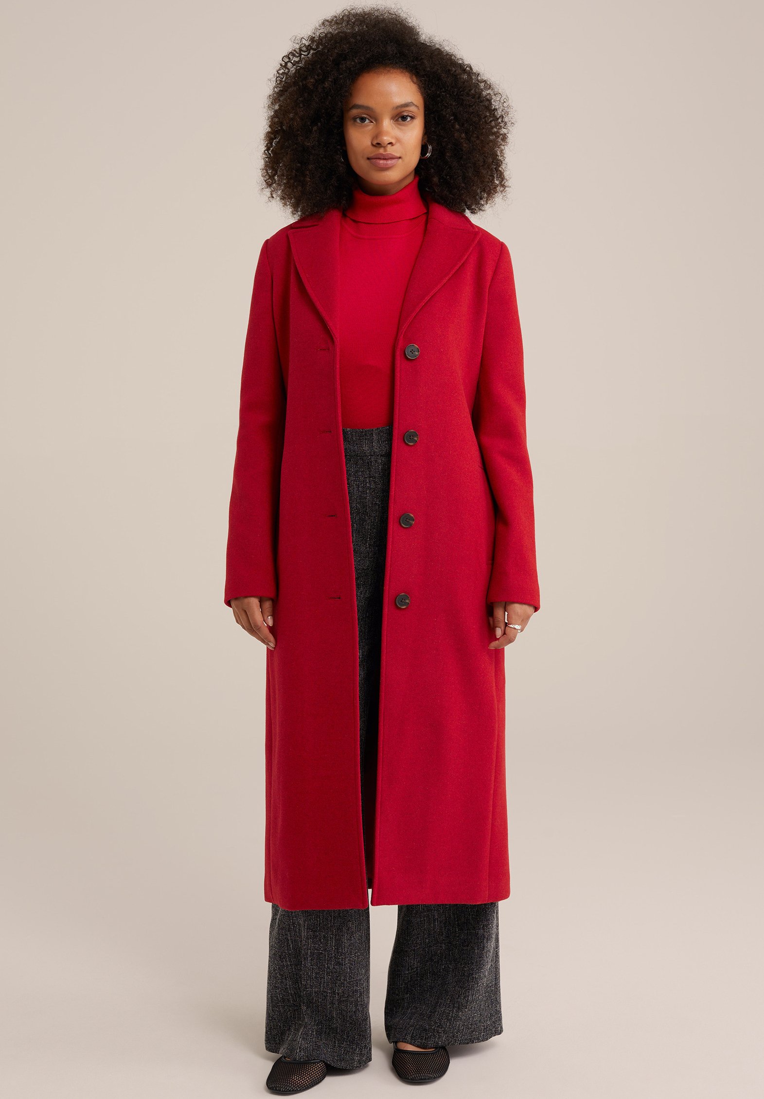 Damen Wintermantel Yoox Mantel Dunkelrot Damen Benetton Zalando