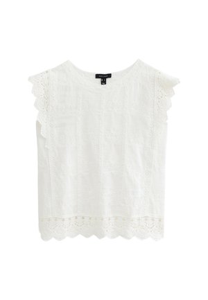New Look CROCHET DETAIL  - Basic T-shirt - white