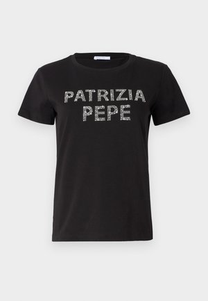 Patrizia Pepe MAGLIA ASPETTO GENERIC - Print T-shirt - nero