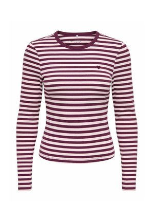 ONLY, ONLVAL L/S O-NECK STRIPE TOP JRS - T-shirt à manches longues - fig