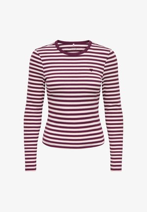 ONLY, ONLVAL L/S O-NECK STRIPE TOP JRS - T-shirt à manches longues - fig