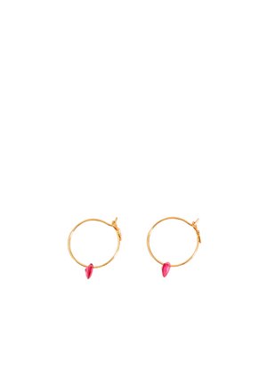 ARO CORAZON  - Pendientes - rosa