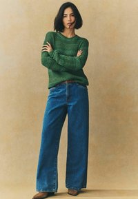 Next STITCHY STRIPED RELAXED CREW NECK - Maglione - green