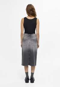 Object OBJHARLOW MIDI - Falda vaquera - grey denim